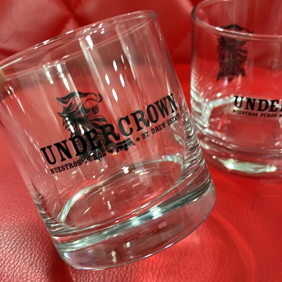 Set of 2 Drew Estate Undercrown Rocks Whiskey Glasses Heavy - Picture 2 of 4
